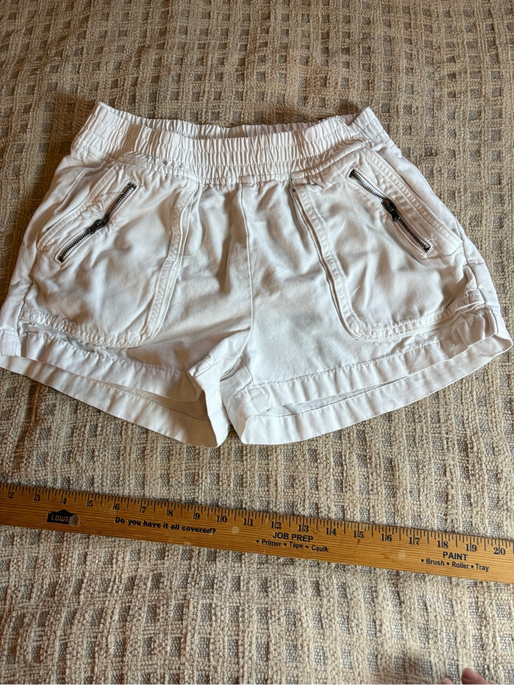 aerie White Elastic Waist Casual Shorts